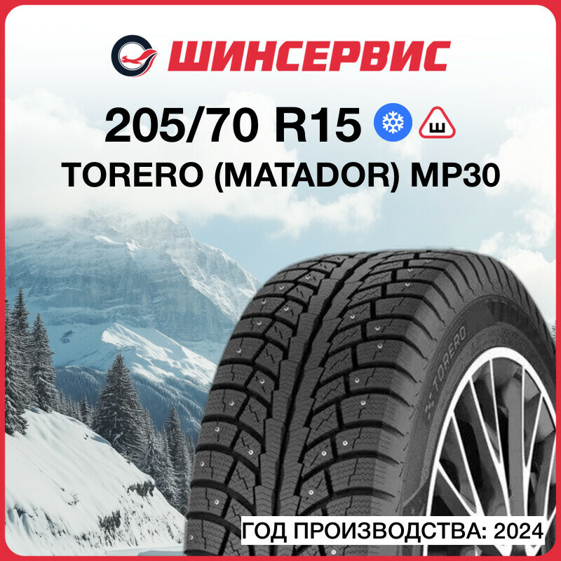 Зимняя шипованная шина Torero MP30 205/70 R15 96T