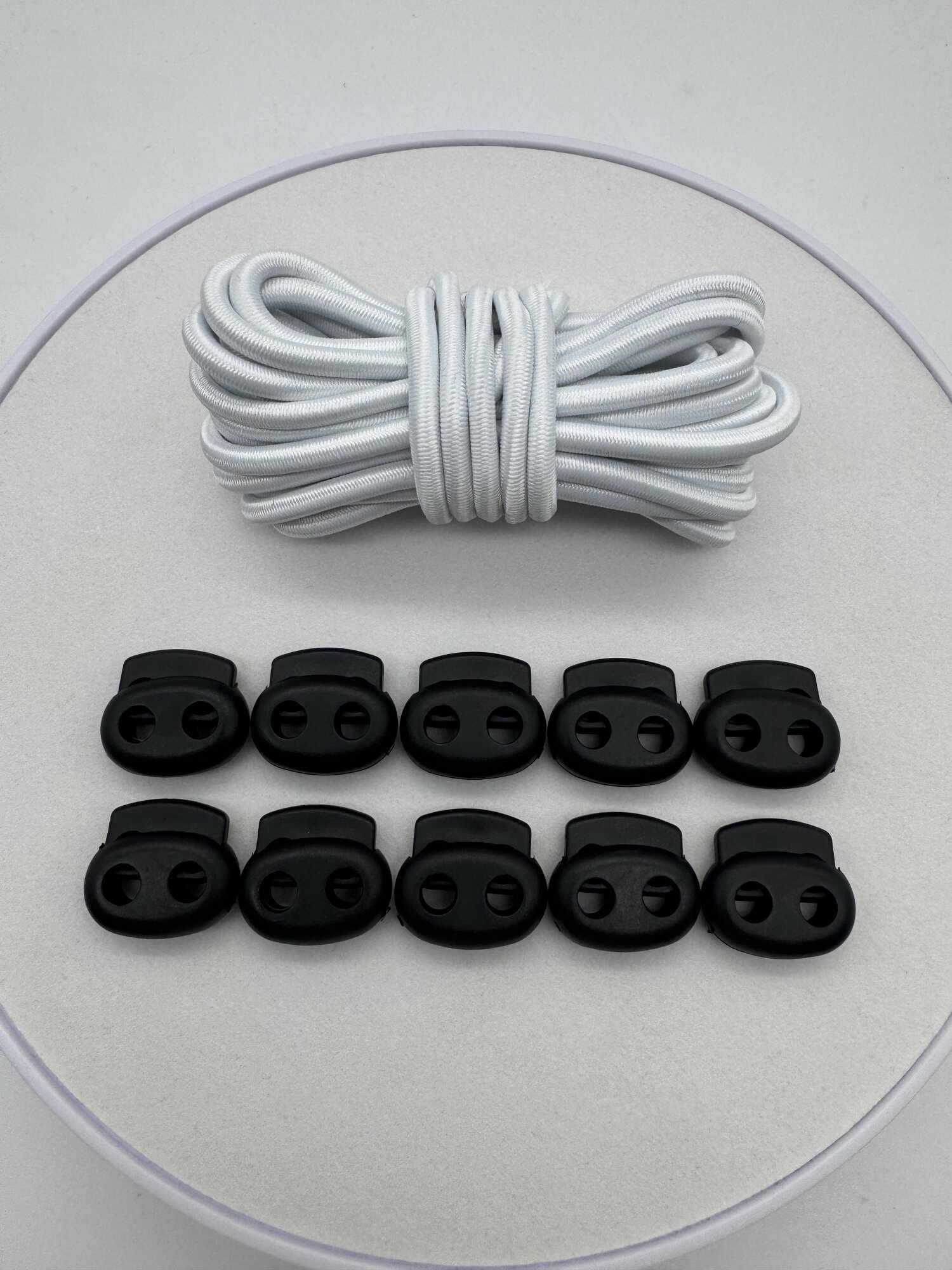 Резинка Машина Швейной Фурнитуры шляпная белая круглая 4 мм