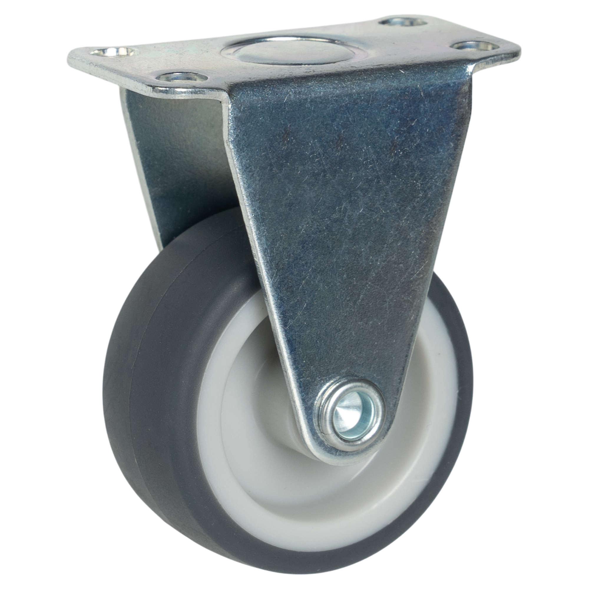 Мебельный ролик неповоротный без тормоза 40 мм до 30 кг цвет серый