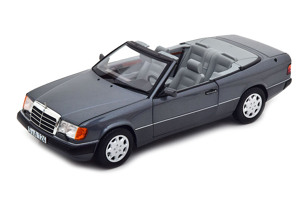 MERCEDES W124 300 CE-24 CONVERTIBLE 1991-1993 GREY METALLIC / мерседес 300 серый | моделька машины