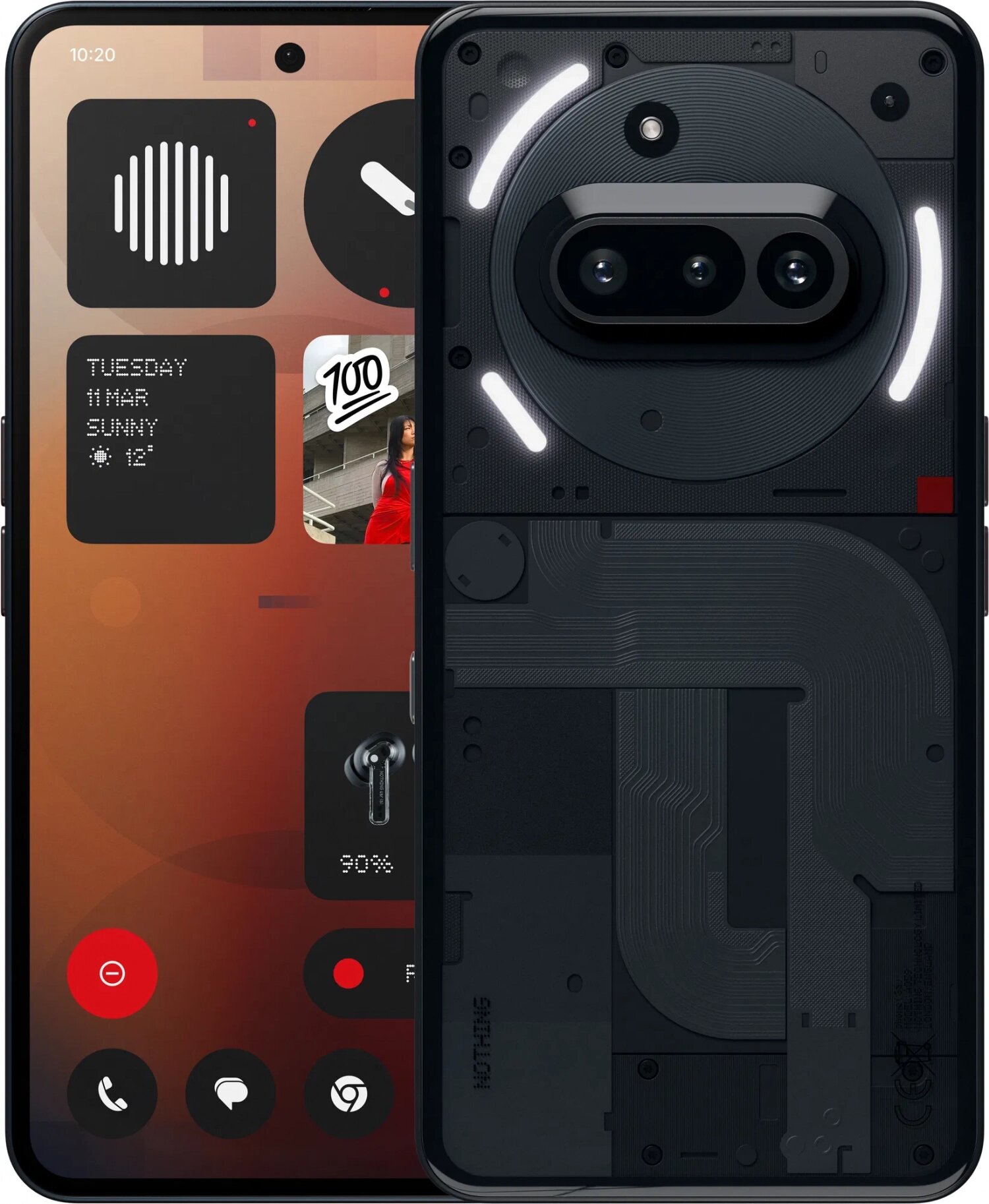 Смартфон Nothing Phone (3A) 8/128Gb, Black