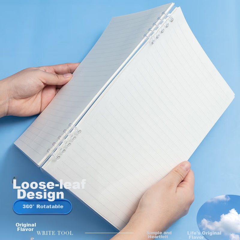 Блокноты Xiaomi Chenguang (M&G) Stationery, A5 Loose-Leaf Notebook, Spiral Notebook, Simple Notebook, High-Quality, Slim, Journal, Soft Copy, Vocabulary Notebook, English Notebook, Ruled, 1 Book, XA5691