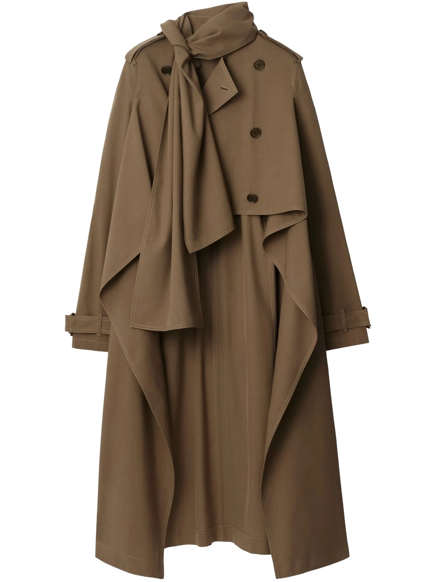Тренчкот BURBERRY, размер 6 UK, коричневый