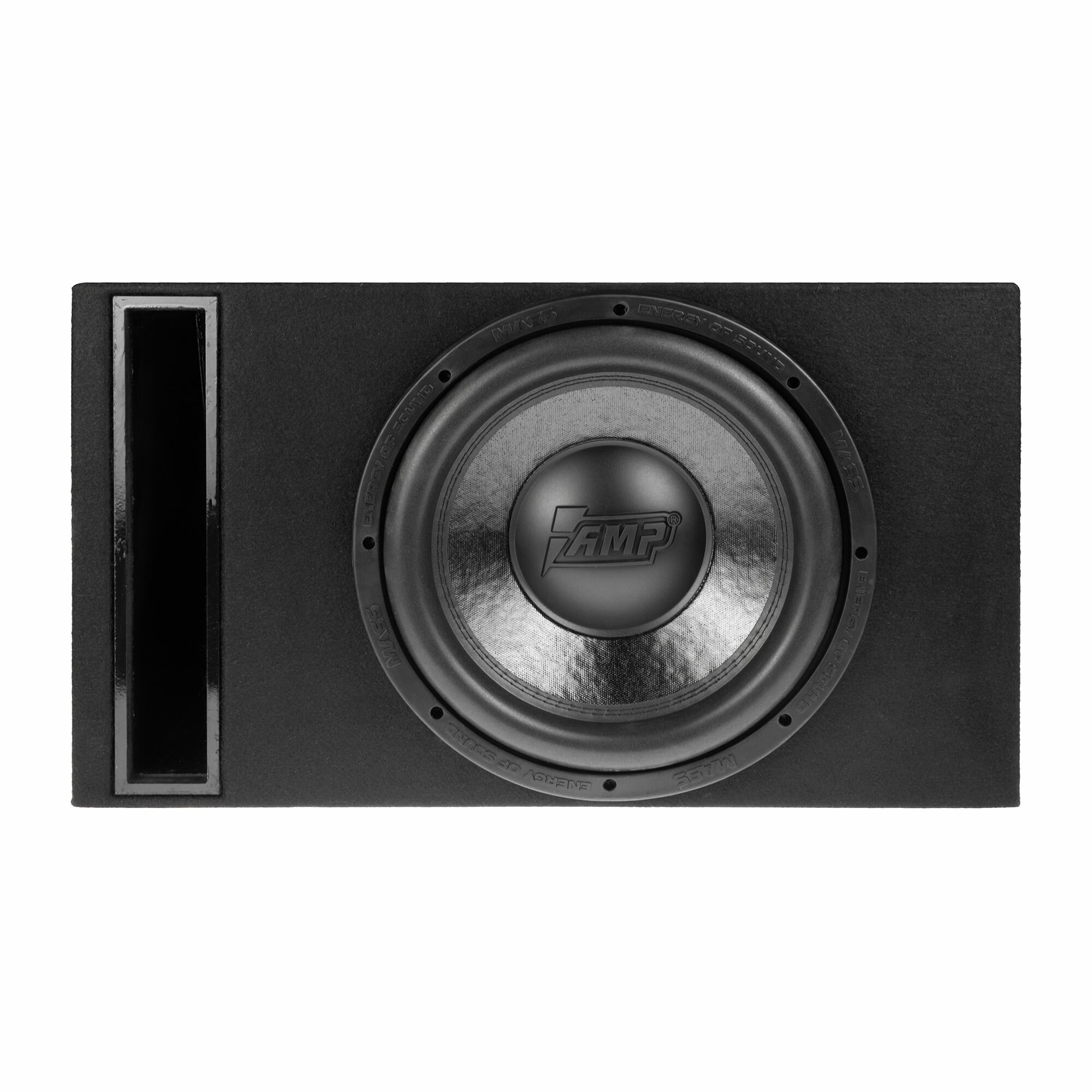 Сабвуфер AMP MASS 300, активный, 30см, 12", 1 полоса, черный