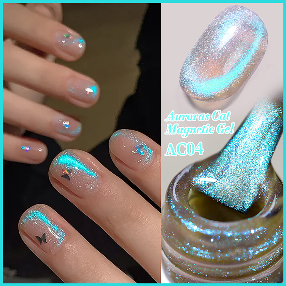 Born Pretty, Auroras Cat Magnetic Gel - светоотражающий гель-лак "кошачий глаз" AC-04 , 10 мл — фото 1