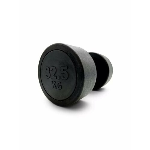 Гантель UNIX Fit PRO круглая обрезиненная, металлическая спортивная гантель неразборная, 32,5 кг, 1 шт.