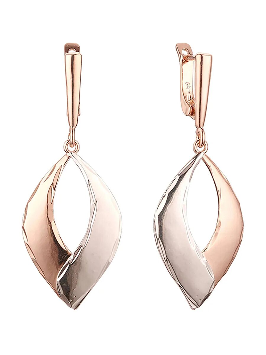 Серьги, серебряный, золотой