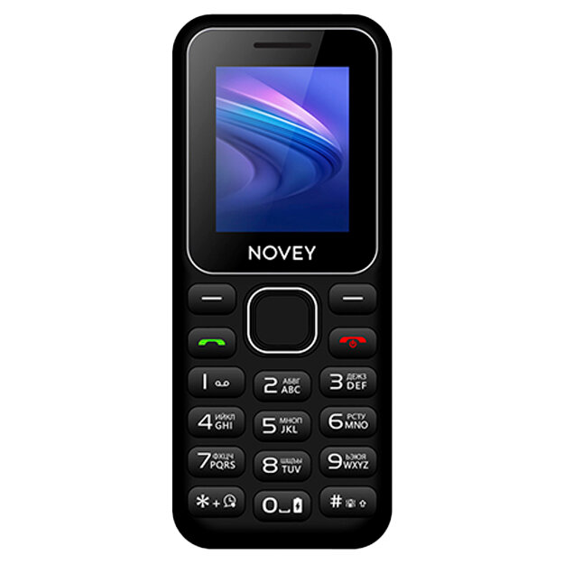 Кнопочный, мобильный телефон Novey 105C 2 - SIM слота, черный — фото 1