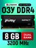 Оперативная память для ноутбука HyperX Fury DDR4 8 Gb 3200