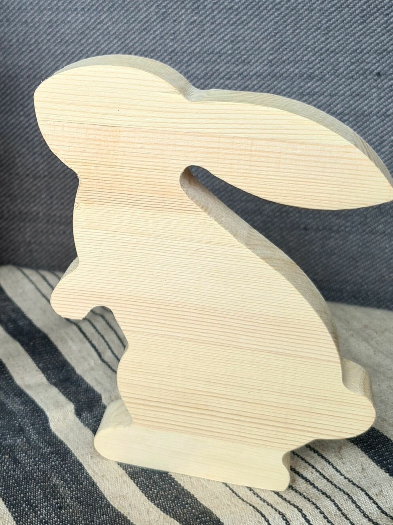 Деревянная заготовка "Зайчик" от Арт-Птица, для творчества, 95x122x18 мм, бежевая — фото 1