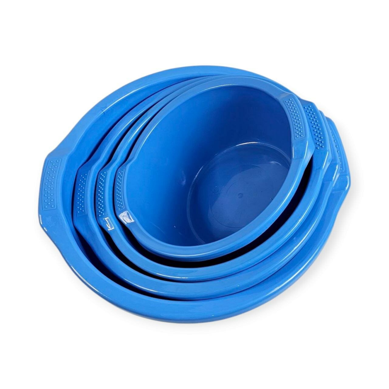 Набор пластиковых тазов PlastTrend — 10 л, 16 л, 23 л и 30 л для кухни, ванной и хозяйственных нужд — фото 1