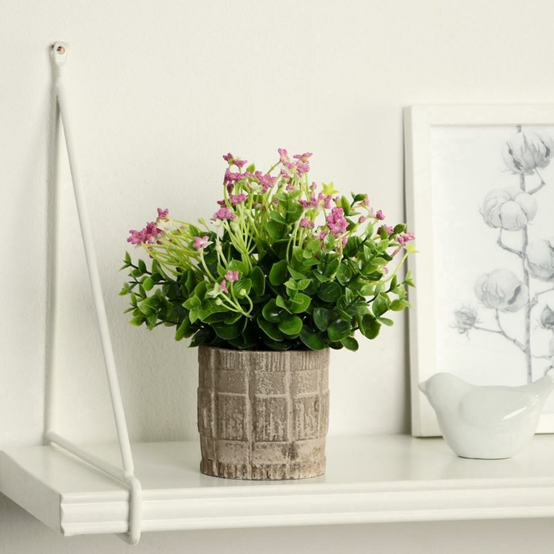 Бонсай в горшке декоративный «Фиалка химера» размер 8×17 см цвет микс