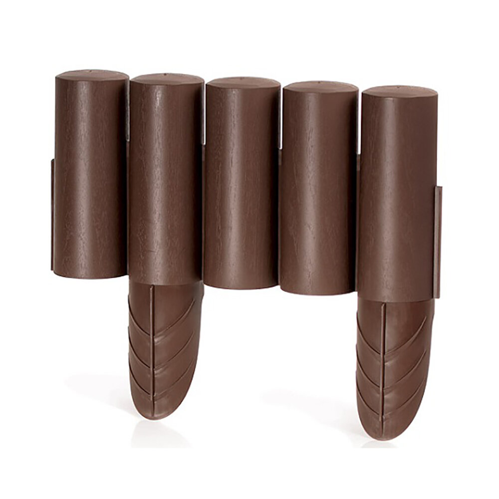 Ограждение для клумбы Prosperplast Palisada, полипропилен, цвет темно-коричневый, 2.4м