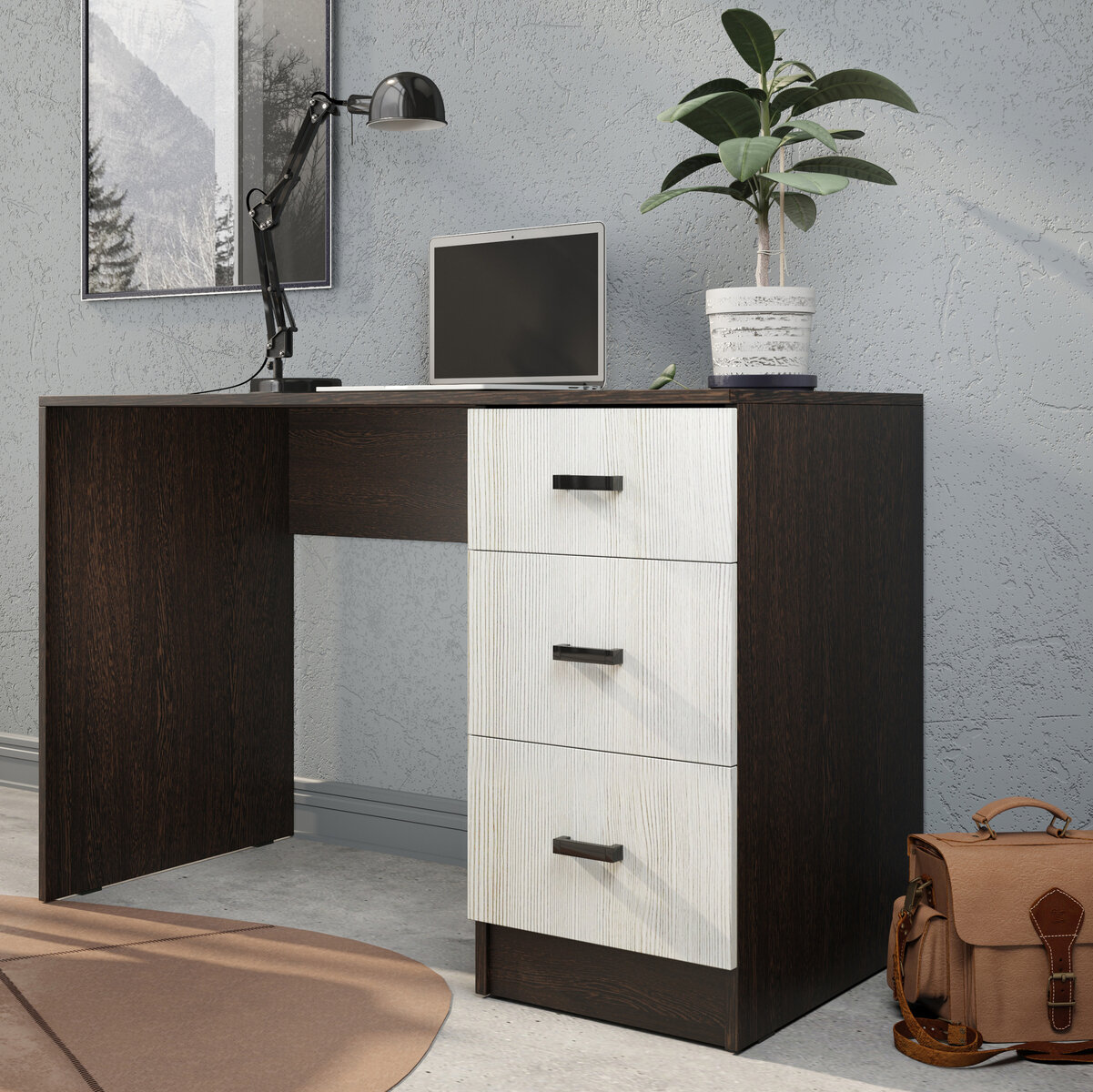 Стол компьютерный, стол письменный Эра Стандарт Венге/Лоредо