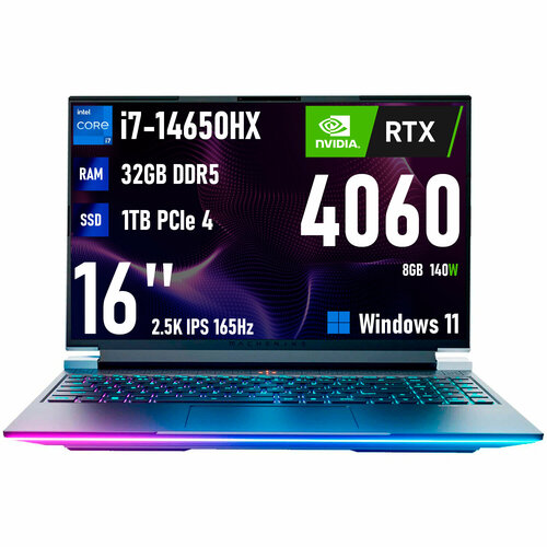 Игровой ноутбук Machenike L16 Pro i7-14650HX 32GB1TB RTX4060 16 25K IPS 165Hz Windows 11 Pro русская клавиатура 135500₽