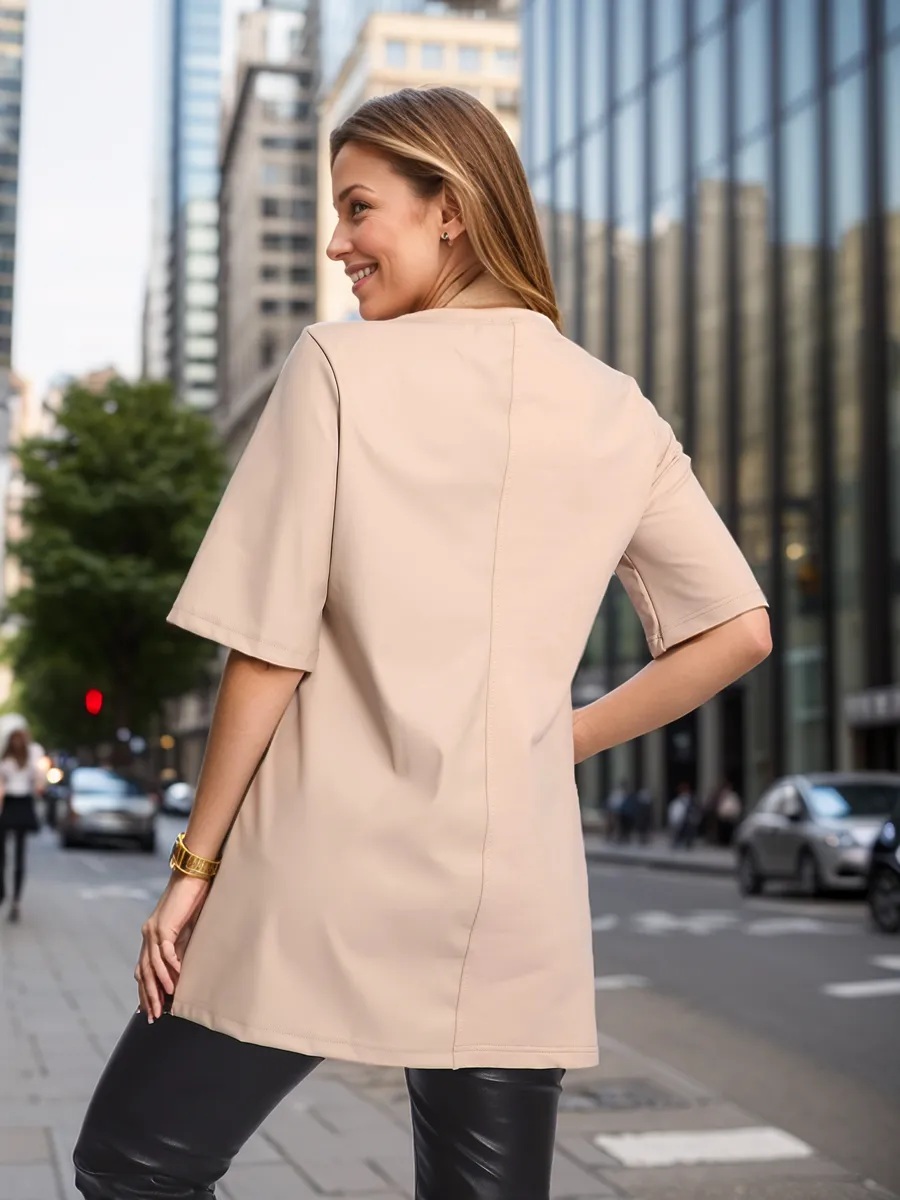 Туника IHOMELUX, 1 шт., размер 50, бежевый — фото 1