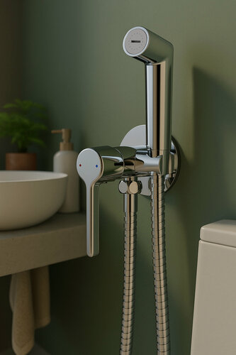 Изображение товара Смеситель скрытого монтажа Column с гигиеническим душем, хром