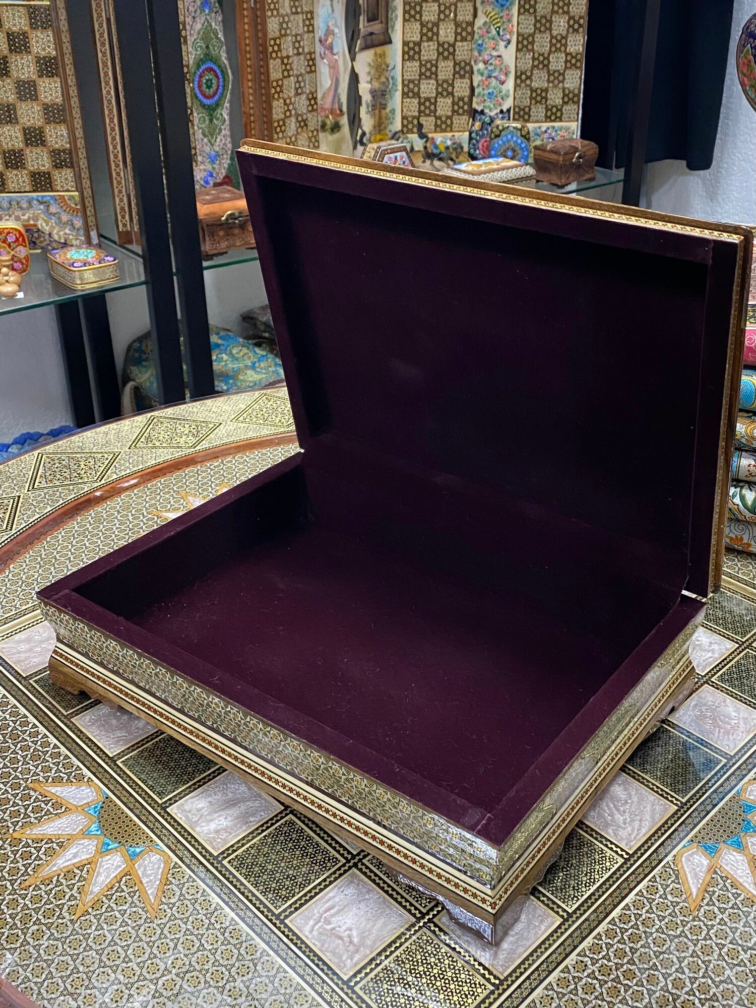 Шкатулка Персидский базар "Хатам", ручная работа, Иран, 35см — фото 1