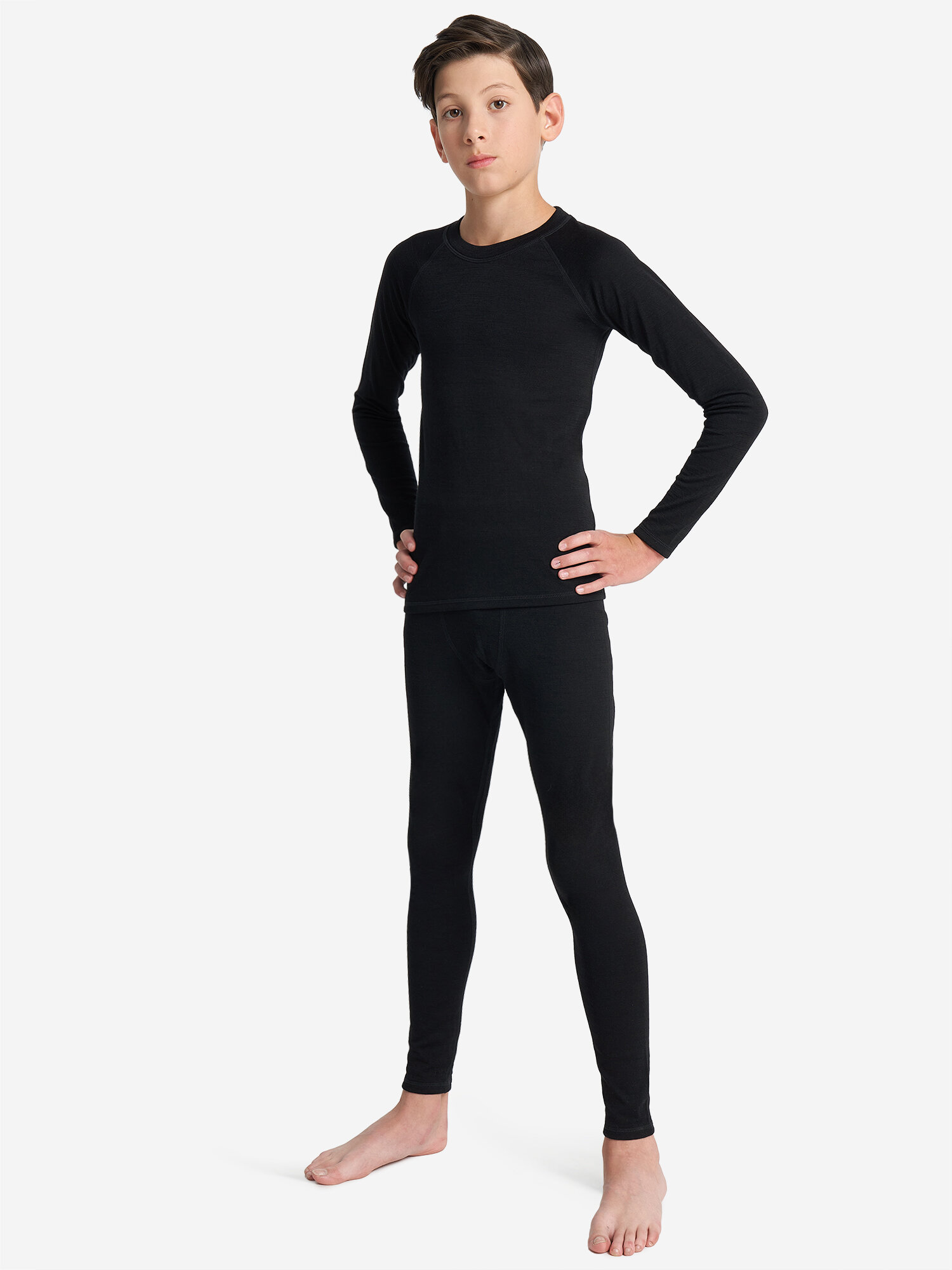 Комплект термобелья De Mount Boys' Base Layer Set размер 140-146 черный