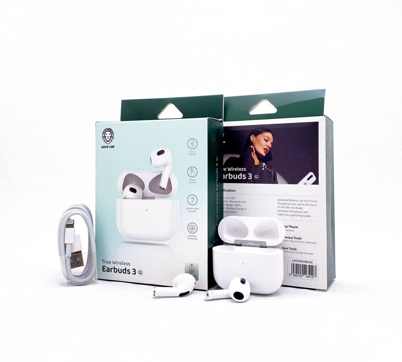 Беспроводные наушники Green Lion Earbuds 3 G1, Bluetooth 5.3