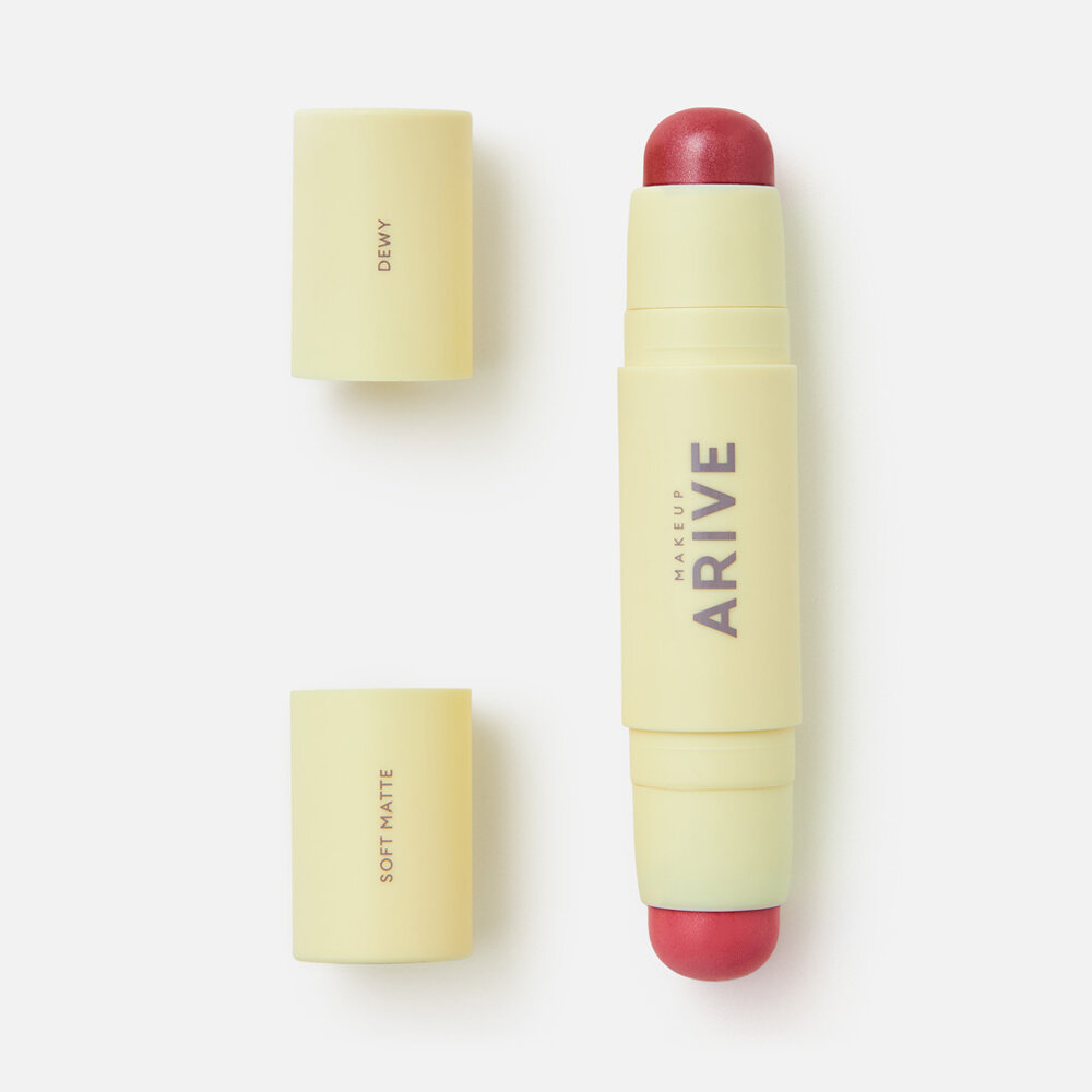 Arive Makeup Двойные румяна в стике Duo Blush Stick Soft Matte & Dewy 10г 02 Cool Neutral — фото 1