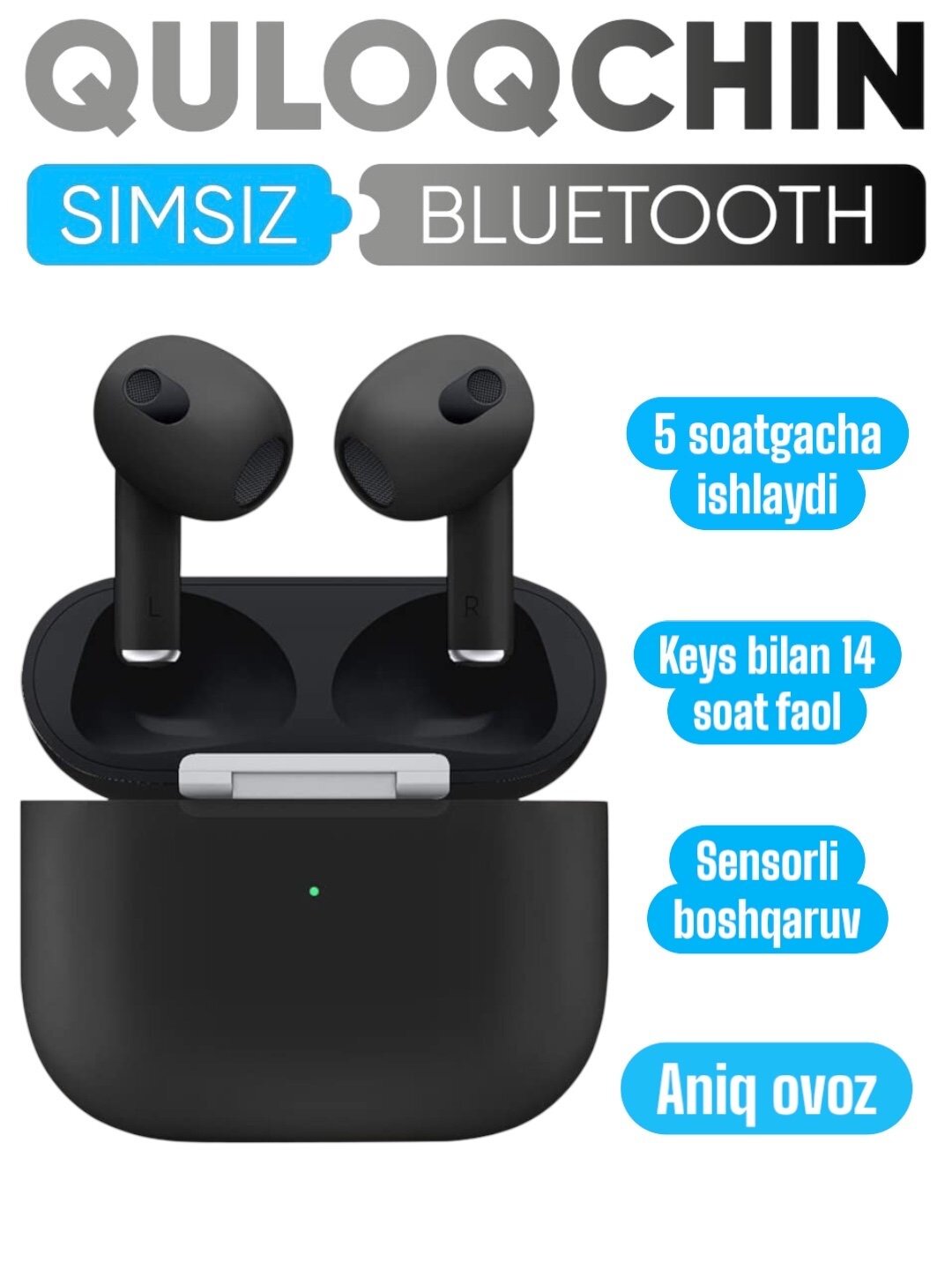 Наушники AirPods 3 Premium, беспроводные, с Hi-Fi стереозвуком и сенсорным управлением