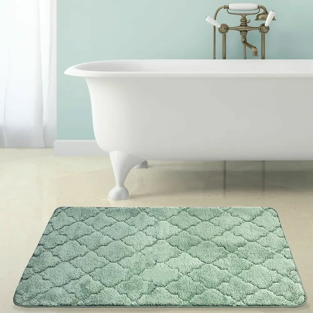 Коврик для ванной Лана 70x120 см цвет зеленый
