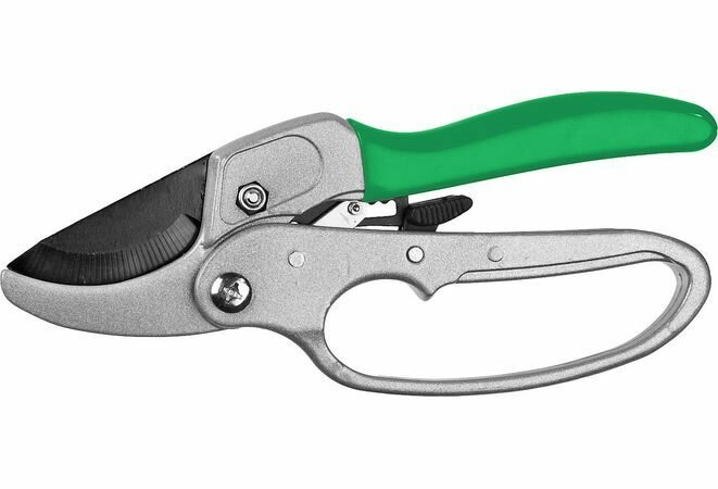 PC-33 Секатор с алюминиевыми рукоятками, с эфесом, контактный, 200 мм, росток