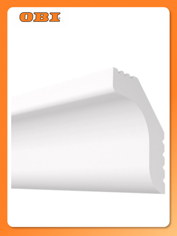 Плинтус потолочный плинтэкс С 20/25 белый 20x25 мм