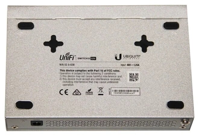 Коммутатор Ubiquiti UniFi Switch 8 60W управляемый UniFi 8 портов 10/100/1000Mbps PoE(60W) US-8-60W-EU - фото №4