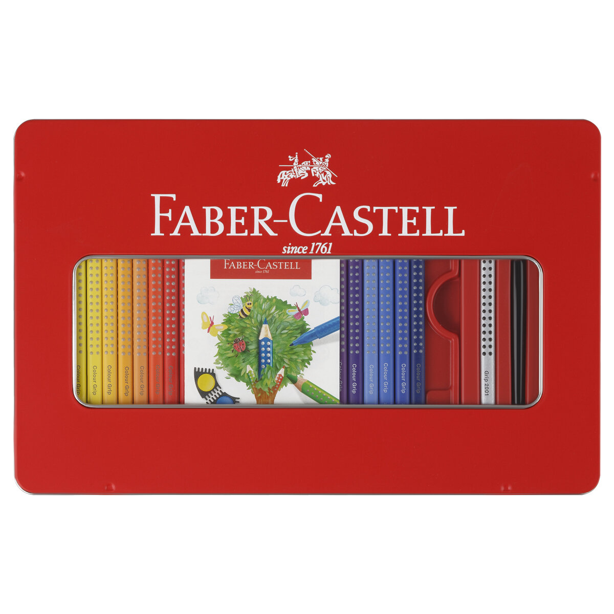 Карандаши цветные Faber-Castell "Grip 2001", 48 цветов +1 ч\г карандаш+ точилка + кисть, трехгранные