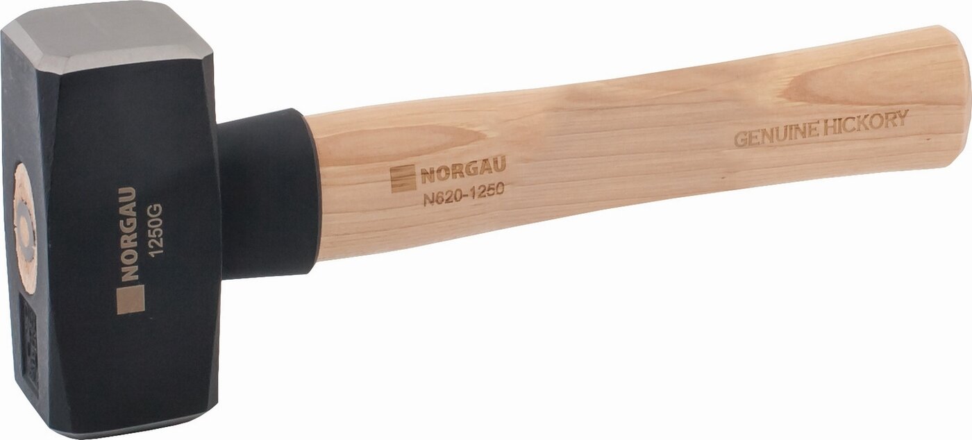 Кувалда NORGAU Industrial с бойком из специальной стали весом 1250 г и деревянной рукояткой из гикори, 260 мм