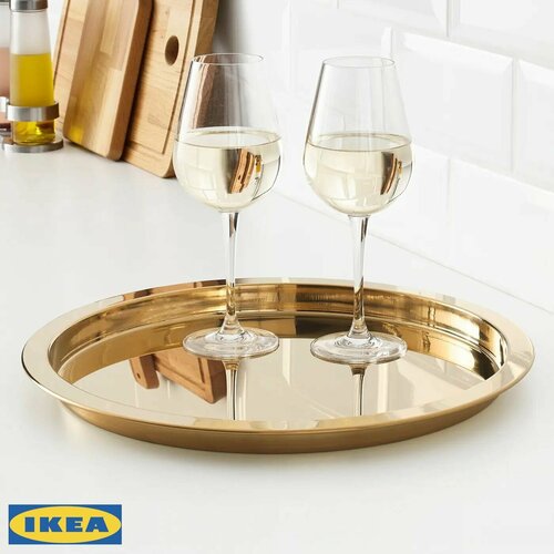 Поднос GLATTIS IKEA (глаттис икеа) золотистый