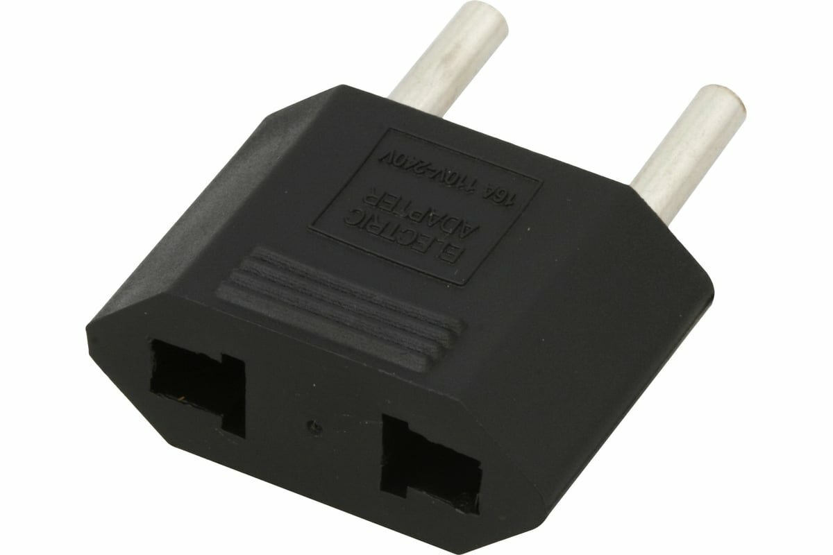 Переходник сетевой REXANT "Тефаль" 11-1042, одинарный, пластик, черный, 1320Вт