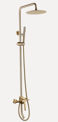 Изображение товара Душевая система Grocenberg GB7025MG Матовый золото, тропический душ, круглый, эксцентрики, латунь