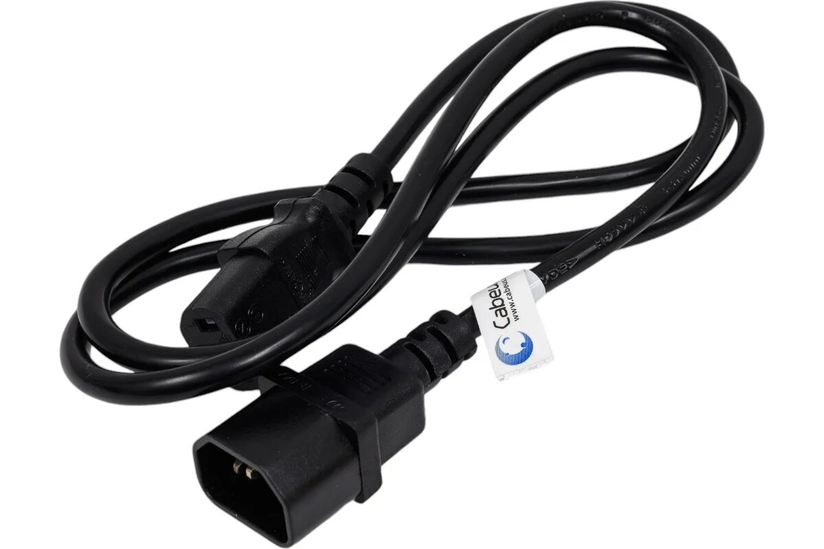 Кабель питания Cabeus IEC 320 C13 - IEC 320 C14 (3x1.0), 1.2 м - фото №2