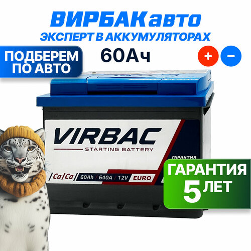 Аккумулятор VIRBAC 65 Ач 680 А прямая полярность 242x175x190 мм 8827₽