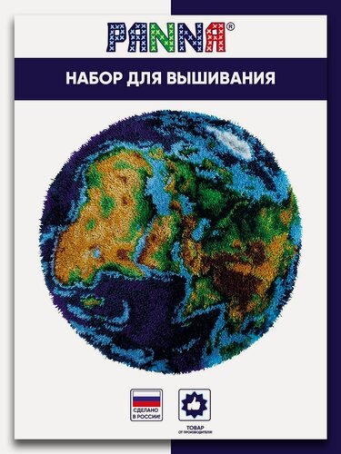 Изображение товара Набор для вышивания PANNA KI-7383 "Коврик. Земной шар" 68.5 х 68.5 см