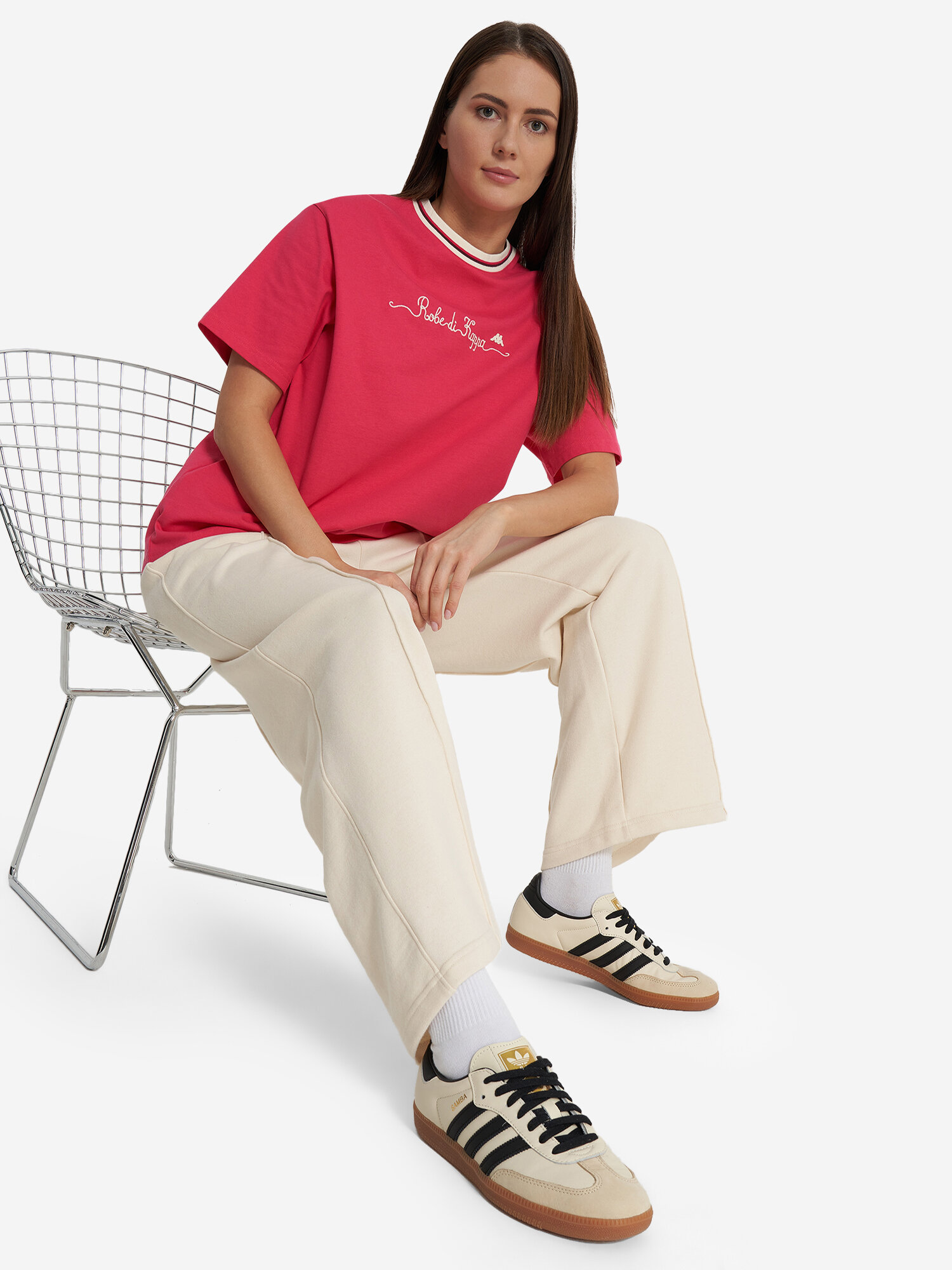 Футболка спортивная Robe di Kappa, размер 46-48, малиновый — фото 1