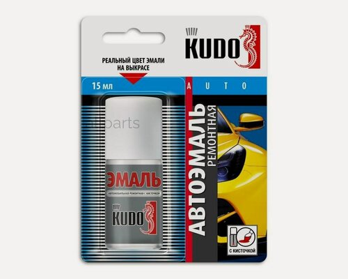 Изображение товара KUDO KU-70090 Краска с кисточкой 1К черная матовая, 15 мл. KUDO KU-70090