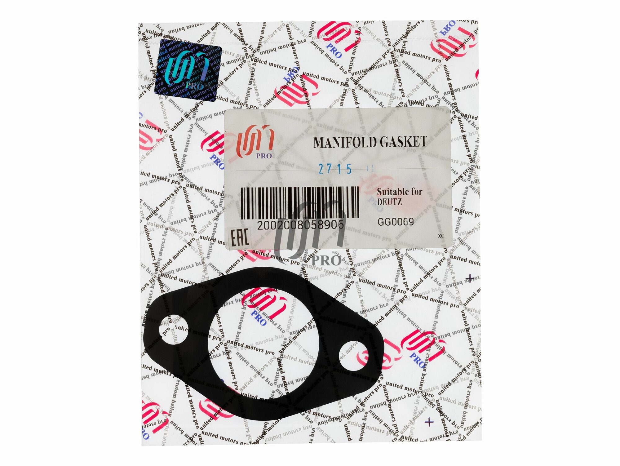 Прокладка выпускного коллектора Deutz BFM1013  0420 9198   на 1 цилиндр  UMpro