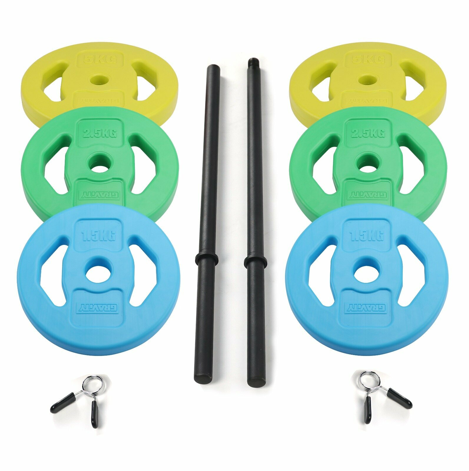 Штанга для аэробики "Gravity", сборная, 20кг, с дисками, 131.5 см — фото 1