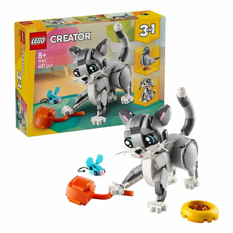 Конструктор LEGO Creator 31163 Озорной котенок, 3 в 1, 407 деталей — фото 1
