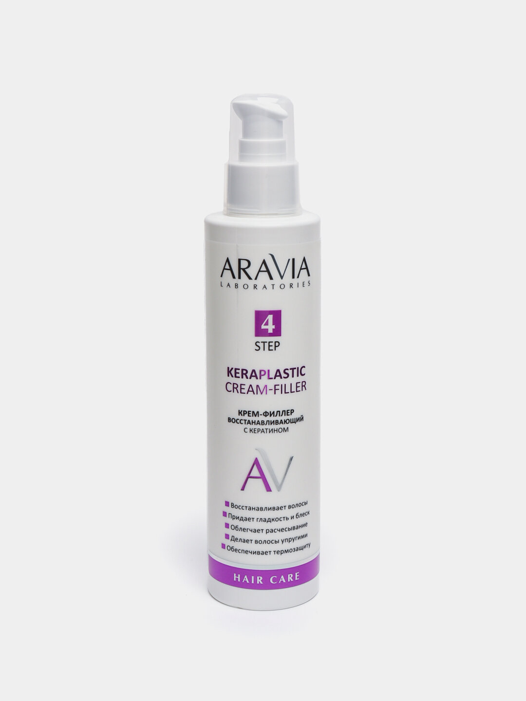 Крем-филлер, укладка волос, питает, увлажняет, Keraplastic Cream-Filler, 200 мл, Aravia — фото 1