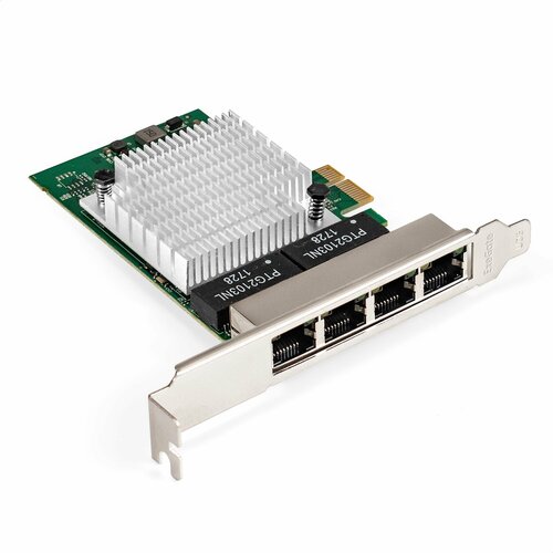 Сетевой адаптер ExeGate EXE-564 PCI-E x1 v20 4xRJ45 UTP 101001000Mbps Realtek Chipset RTL8111HASM1184e EX296211RUS 2479₽