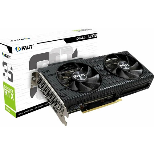 Видеокарта 120 Гб Palit GeForce RTX 3060 DUAL OC Игровая LHR 33300₽