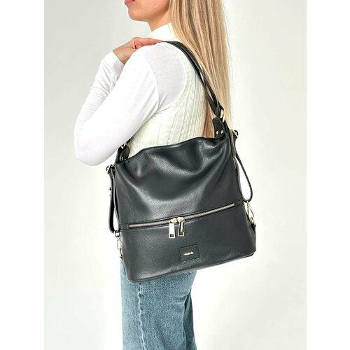 Сумка Nila  & Nila, фактура зернистая, черный