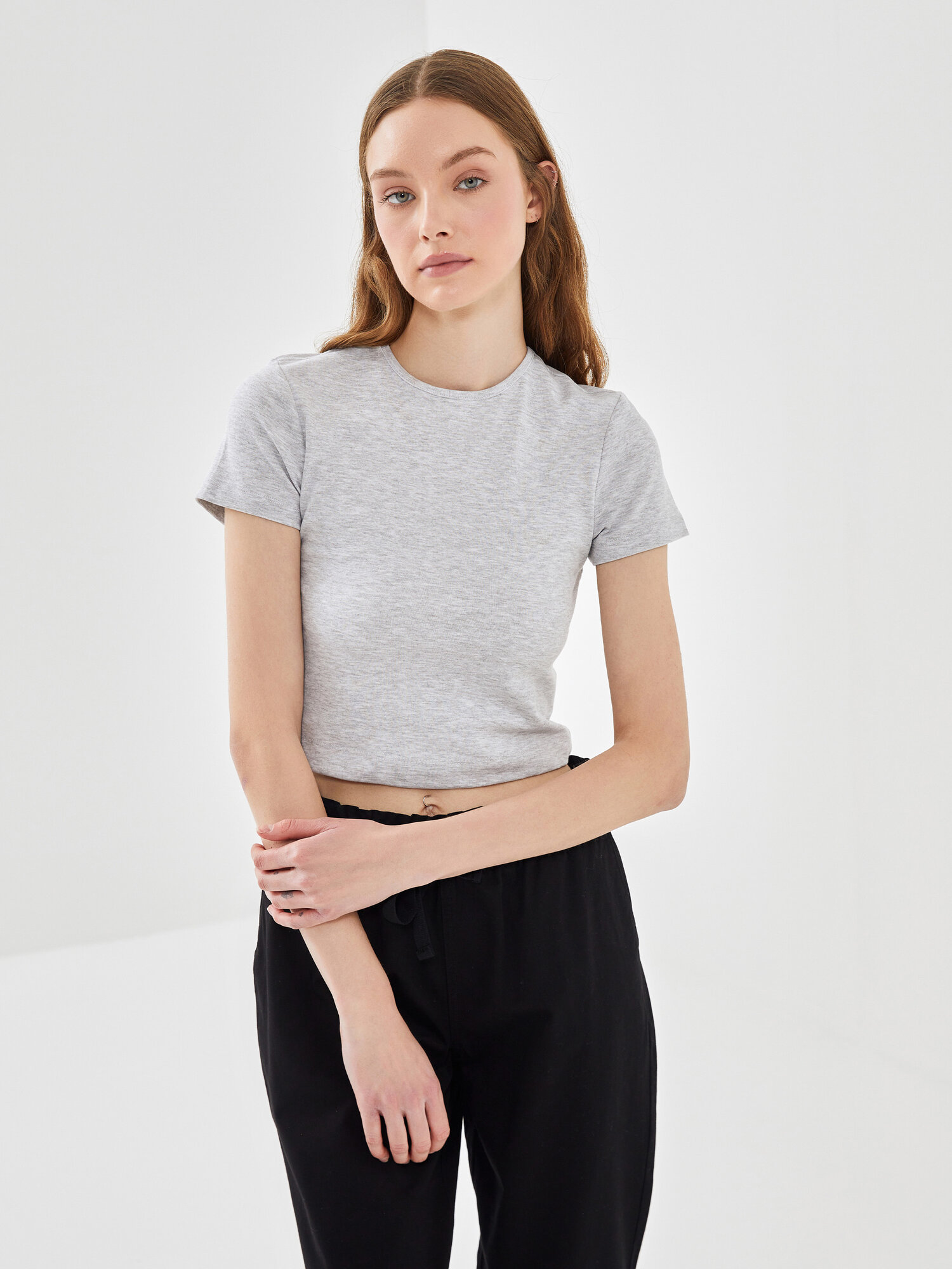 Футболка спортивная LC Waikiki размер L grey melange