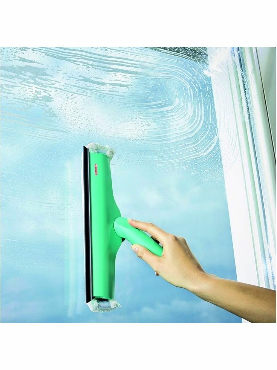 LEIFHEIT Стеклоочиститель 51320 W&F Cleaner L micro duo, бирюзовый — фото 1