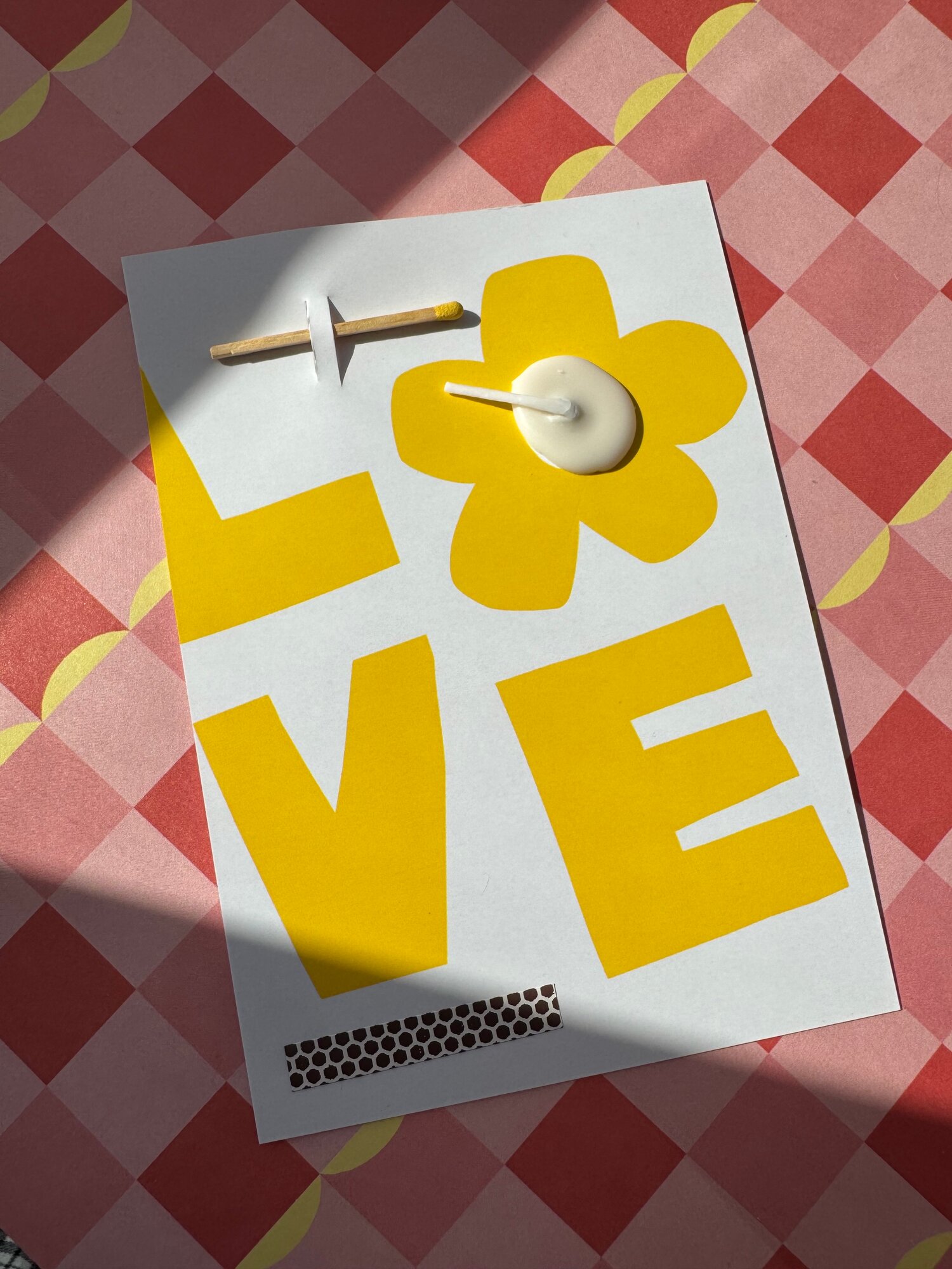 Открытка свечка о любви "Love", от Вьюнчик, 14,8х10,5 см (А6) с крафтовым конвертом — фото 1